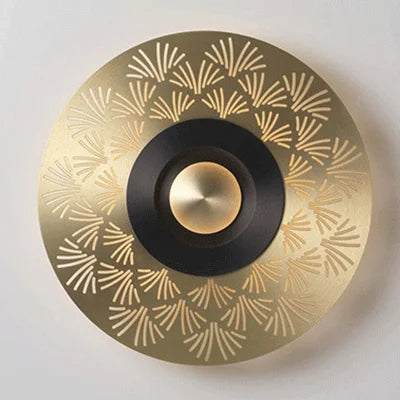 applique murale en cuivre sculpté avec lumières led décoratives - vue 10 sur 12