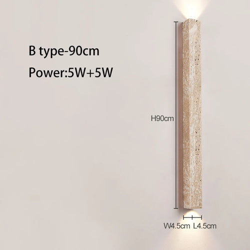 Longue applique LED rétro pierre chambre lampe de chevet Style crème éclairage d'ambiance pour escalier salon décoration de la maison - vue 11 sur 11