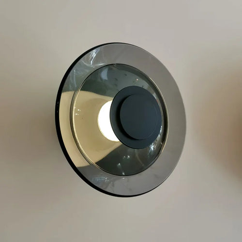 Creative Art Glass Wall Lamps Bedroom Bedside Light Amber Smoke Gray Living Room Decorative Wall Light Aisle Hallway Entrance - vue 2 sur 14
