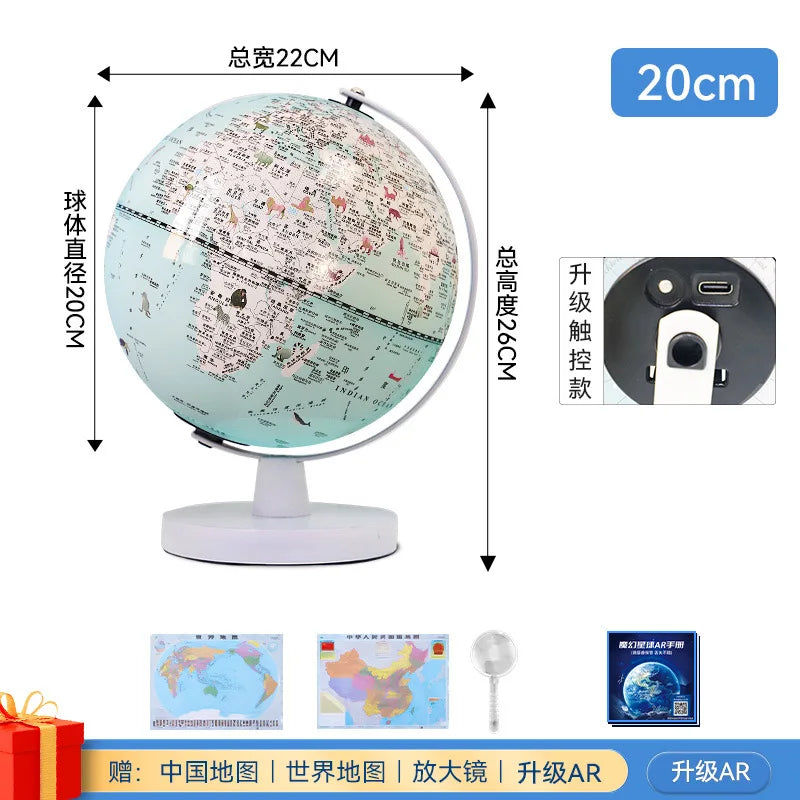 globe terrestre intelligent rotatif avec carte géographique décoratif éducatif - vue 15 sur 18
