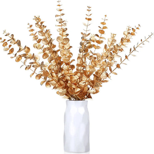 lot de 5 branches d eucalyptus artificielles pour décoration florale - vue 2 sur 12