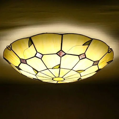 lustre tiffany méditerranéen bohème vitrail pour décoration intérieure - vue 5 sur 9