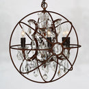 lustre vintage en cristal style cage à oiseaux éclairage led rétro