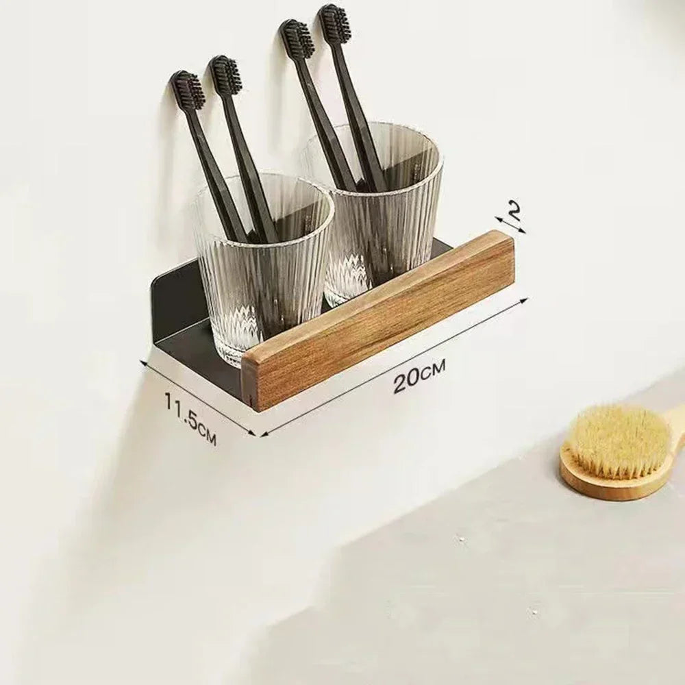 étagère en bois support d'angle sans perçage pour rangement - vue 7 sur 14