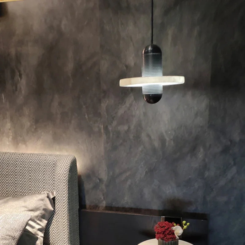 suspension en marbre à led design pour intérieur élégant - vue 4 sur 14
