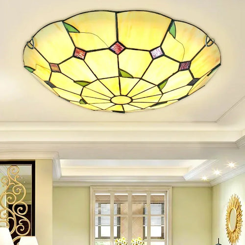lustre tiffany méditerranéen bohème vitrail pour décoration intérieure - vue 2 sur 9