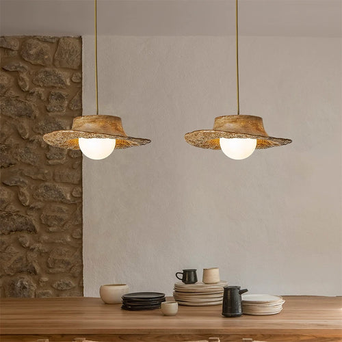 suspension led style wabi sabi nordique simple pour restaurant - vue 4 sur 13