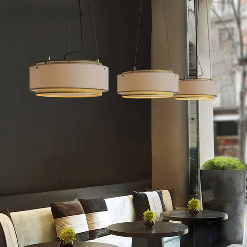 lampe led ronde dorée design industriel moderne décorative - vue 3 sur 9