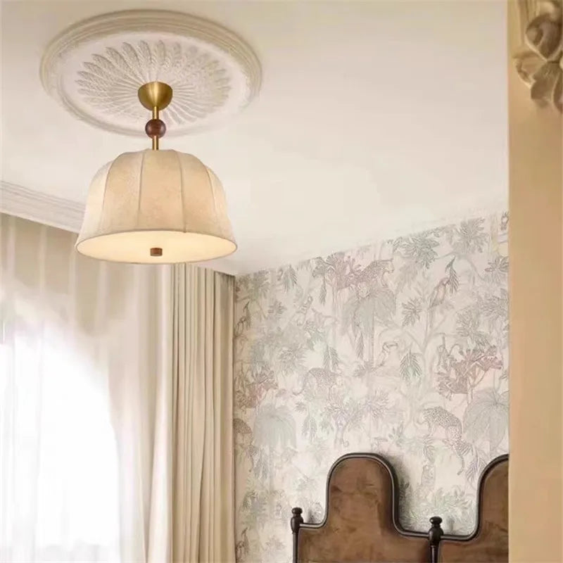 plafonnier en tissu style japonais pour un éclairage élégant - vue 3 sur 11