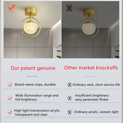plafonnier led acrylique éclairage luxe intérieur gradation continue - vue 7 sur 10