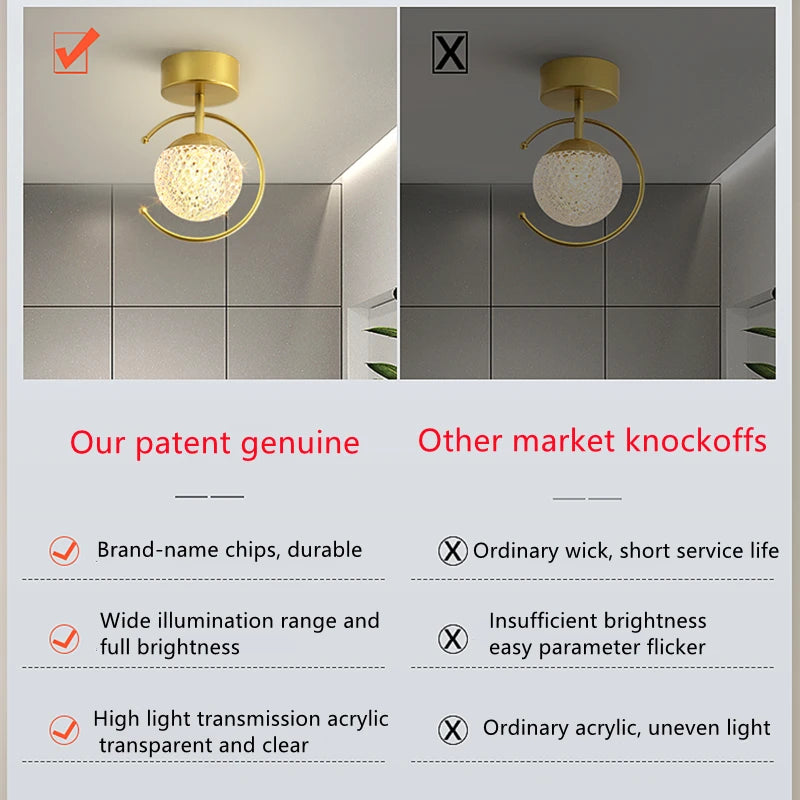 plafonnier led acrylique éclairage luxe intérieur gradation continue - vue 6 sur 10