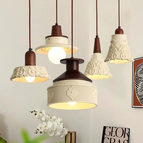 lustre créatif antique en résine pour décoration rétro - vue 4 sur 14