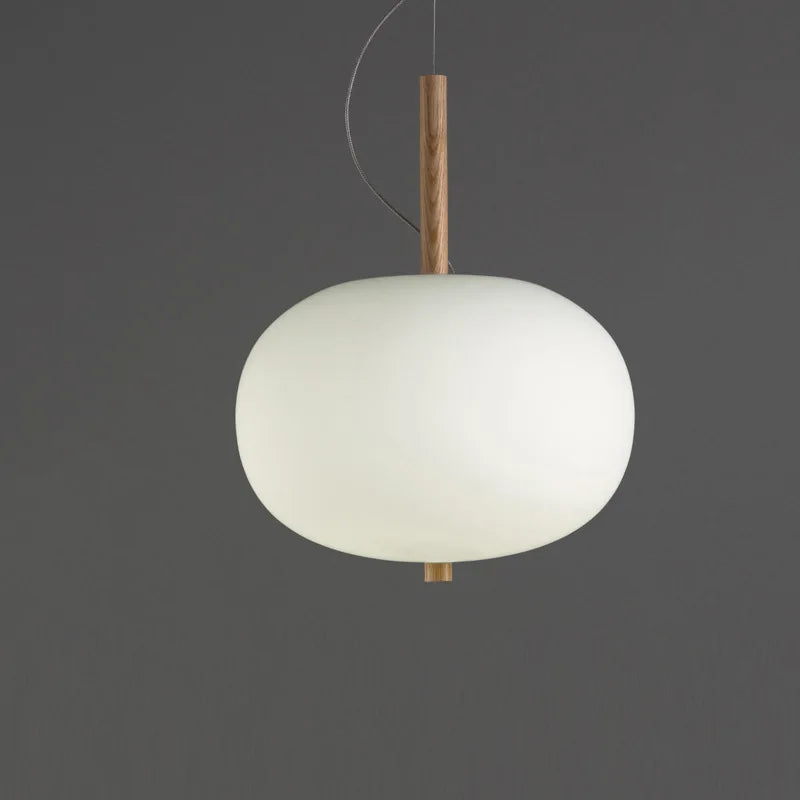 suspension scandinave grande boule de verre pour salon - vue 6 sur 12