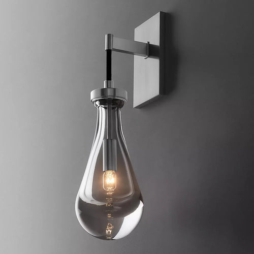 Style rétro luxe goutte d'eau applique éclairage intérieur LED moderne noir corde applique décoration de la maison salon chambre - vue 6 sur 6