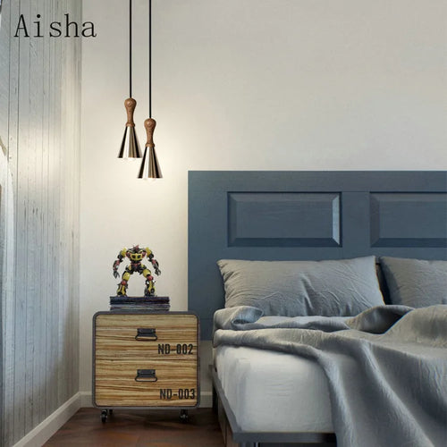 lustre en bois massif pour un éclairage intérieur décoratif - vue 4 sur 7