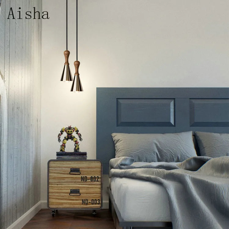 lustre en bois massif pour un éclairage intérieur décoratif - vue 4 sur 7