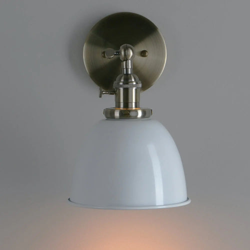 Iron wall lamp, Edison antique wall lamp, semi-circular corridor, staircase, living room, bedroom LED light, black and white - vue 6 sur 7