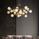 lustre Salle à manger moderne décoration de la maison en verre salon moderne intelligent LED luminaires intérieurs