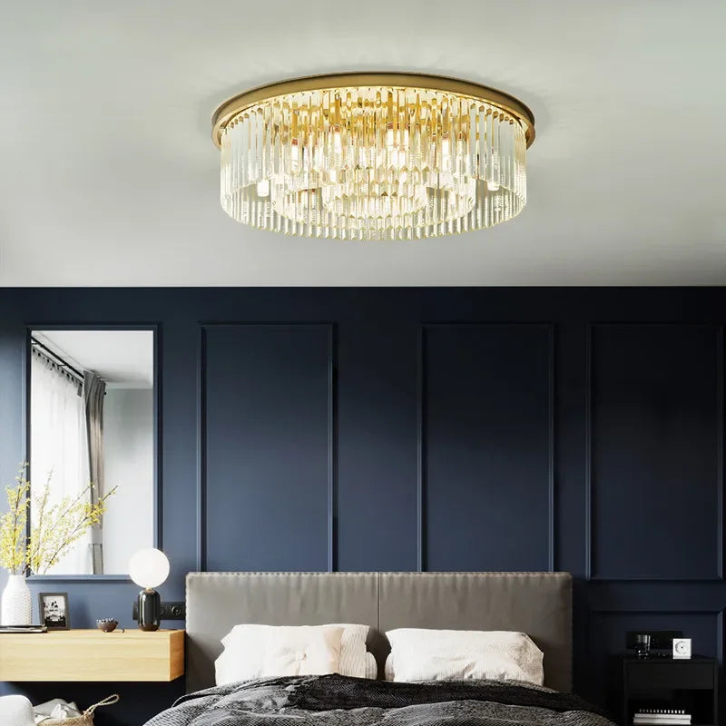 lustre en cristal de luxe style italien pour décoration intérieure - vue 4 sur 21