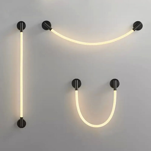 applique murale led en silicone et acier inoxydable 3000k - vue 3 sur 10