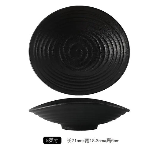 Vaisselle ceramique effet roche mat bols et assiettes