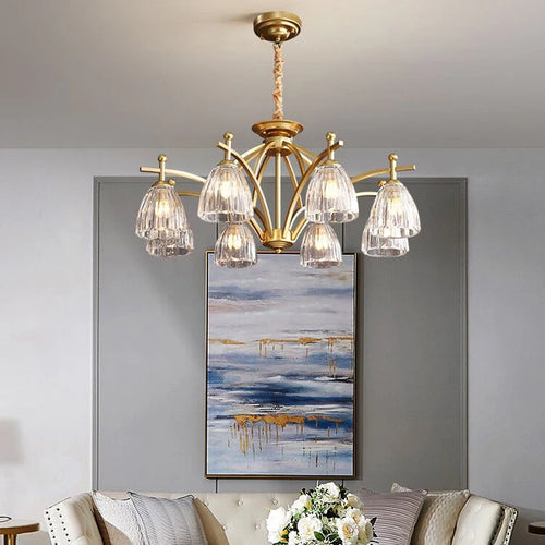 lustre en verre rétro pour une ambiance élégante et lumineuse - vue 2 sur 11