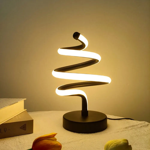 lampe de bureau créative en forme d'arbre de noël décorative usb - vue 2 sur 7