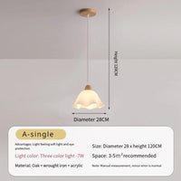 plafonnier led fleur style nordique rétro japonais décoratif 	 2023
