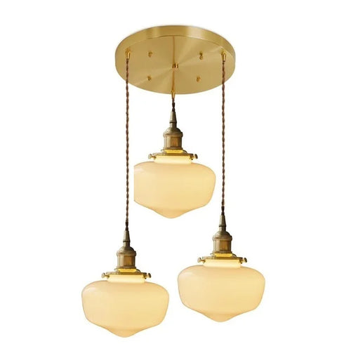 iwhd suspension led en verre et cuivre style nordique moderne - vue 24 sur 28