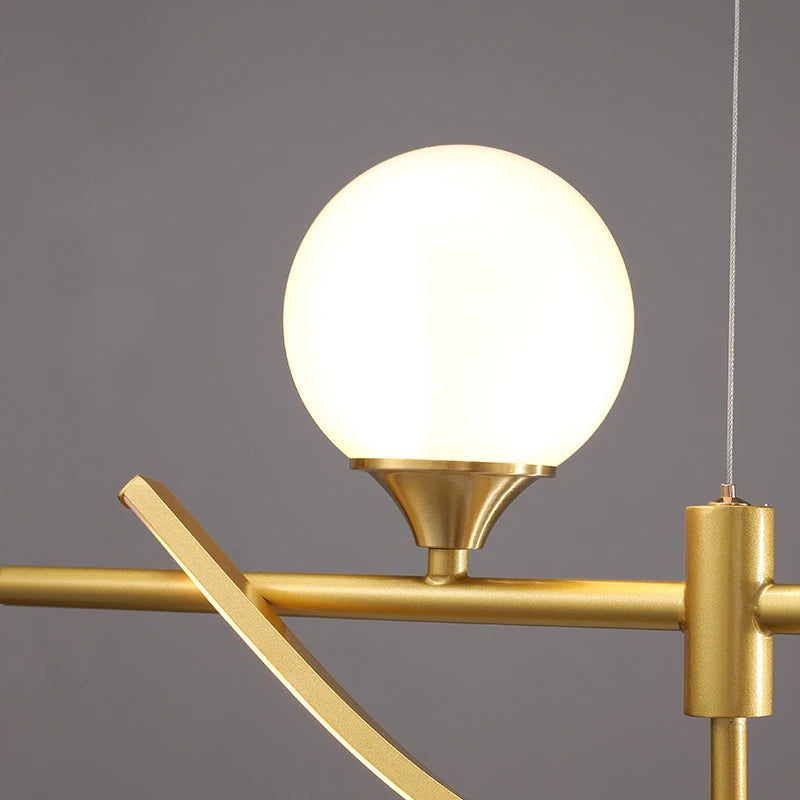 lustre en forme de verre blanc avec éclairage led intégré - vue 5 sur 7