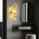 Applique murale design LED métallique ondulé Polino