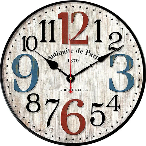 horloge murale rétro silencieuse pour décoration intérieure moderne - vue 20 sur 19