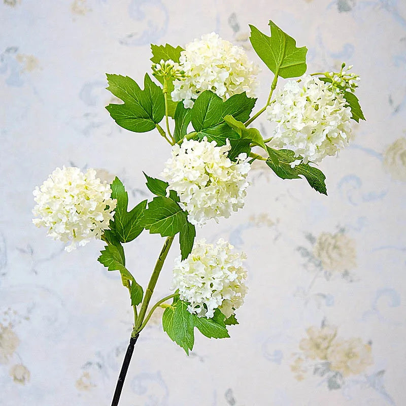 hortensia boule de neige luxe fleurs artificielles pour décoration intérieure - vue 3 sur 8