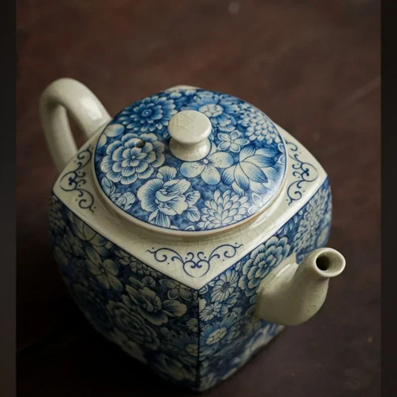 Bouilloire ceramique chinoise motifs traditionnels service the - vue 4 sur 7
