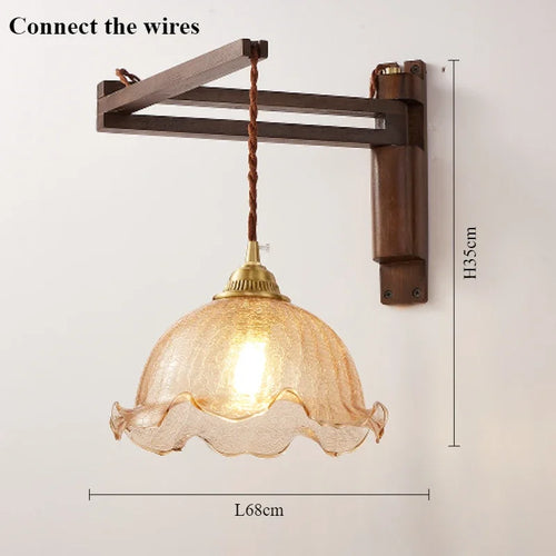 lampe moderne en bois de noyer avec lumière led décorative - vue 11 sur 21