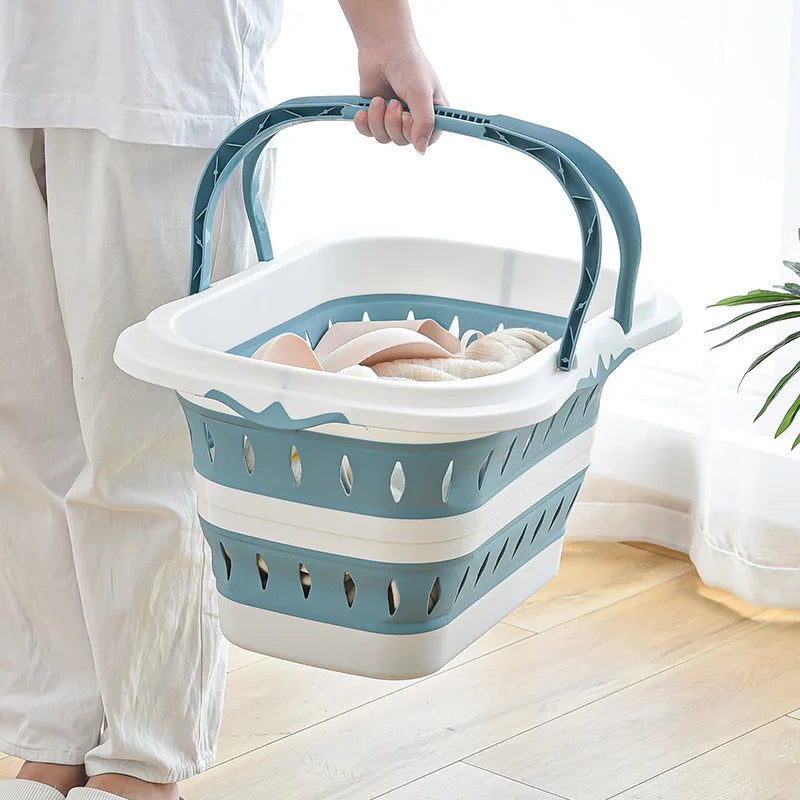 panier à linge pliable pratique pour rangement facile - vue 3 sur 10