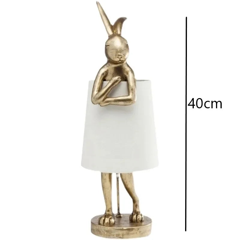 lampe de bureau lapin en résine design rétro pour décoration intérieure - vue 11 sur 12