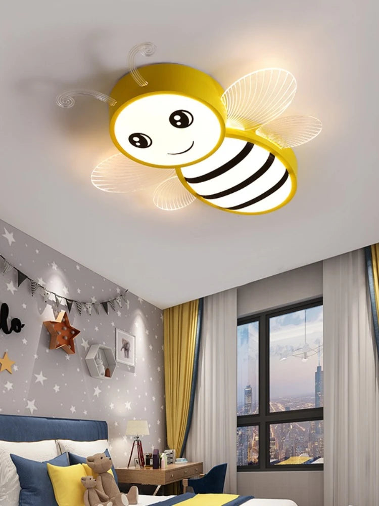 plafonnier led dessin animé petite abeille décoration maternelle moderne - vue 6 sur 9
