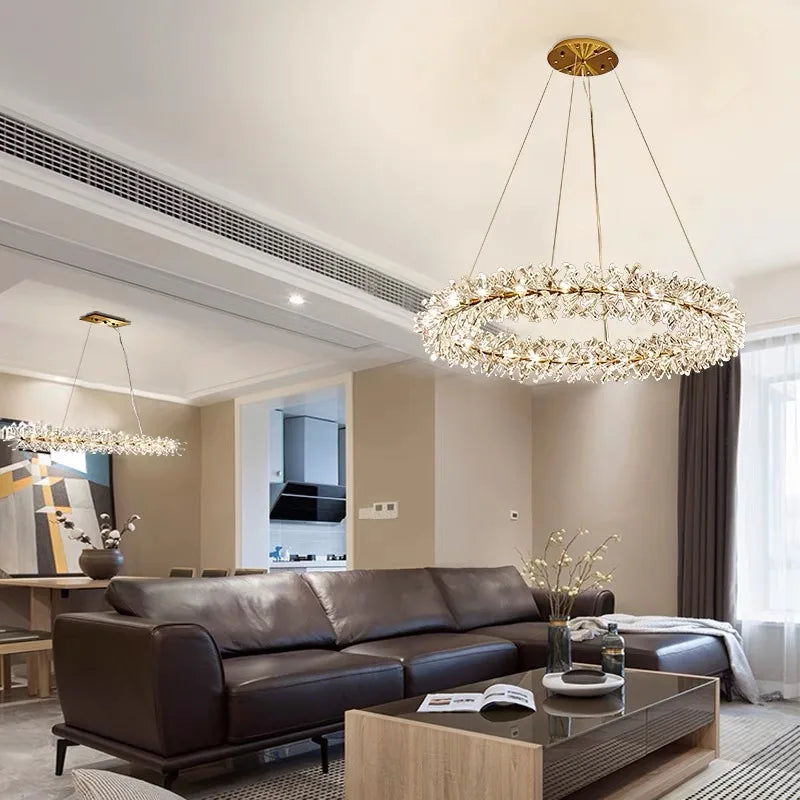 lustre en cristal moderne pour un éclairage intérieur élégant - vue 3 sur 14