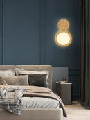 applique murale led postmoderne en cuivre avec miroir magique