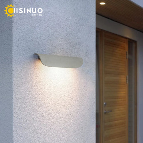 Applique murale extérieure extérieure IP65 étanche LED luminaires muraux finition blanche lumière en aluminium pour porte d'entrée de porche - vue 5 sur 10