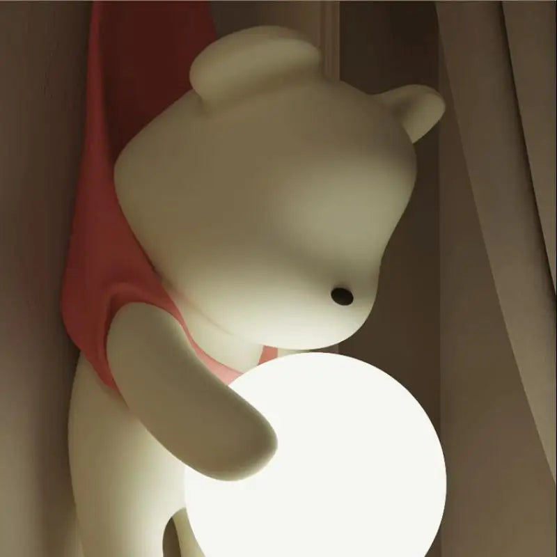 applique murale led ours décorative pour chambre enfant - vue 8 sur 9