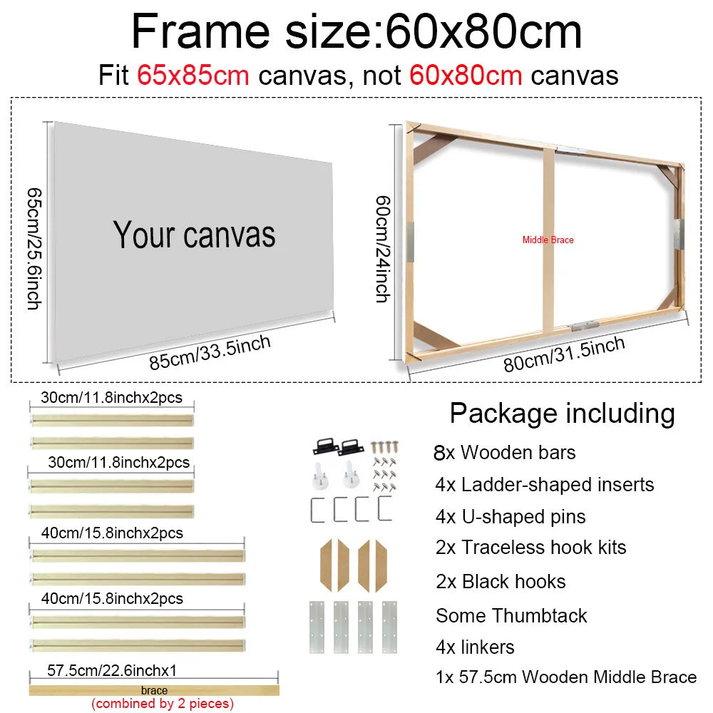 cadre mural en bois pour toiles et peintures décoratives - vue 18 sur 30