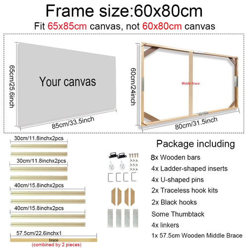 cadre mural en bois pour toiles et peintures décoratives - vue 19 sur 30