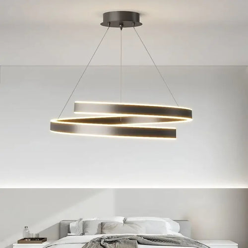 lustre moderne en spirale à LED pour décoration intérieure - vue 4 sur 24