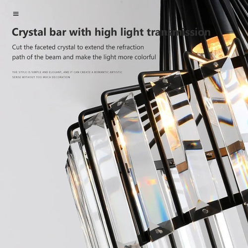 Suspension LED nordique pour cuisine île salle à manger ronde moderne lustre en fer noir zone de repos luminaires en verre E27 - vue 5 sur 12