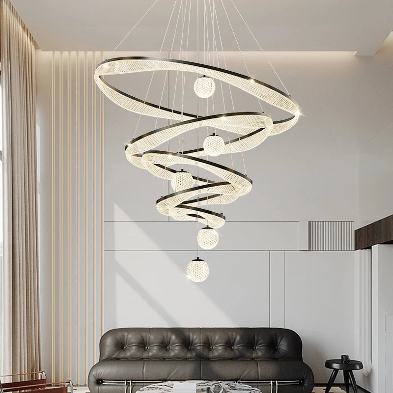 suspension moderne à led pour éclairage intérieur élégant - vue 4 sur 22