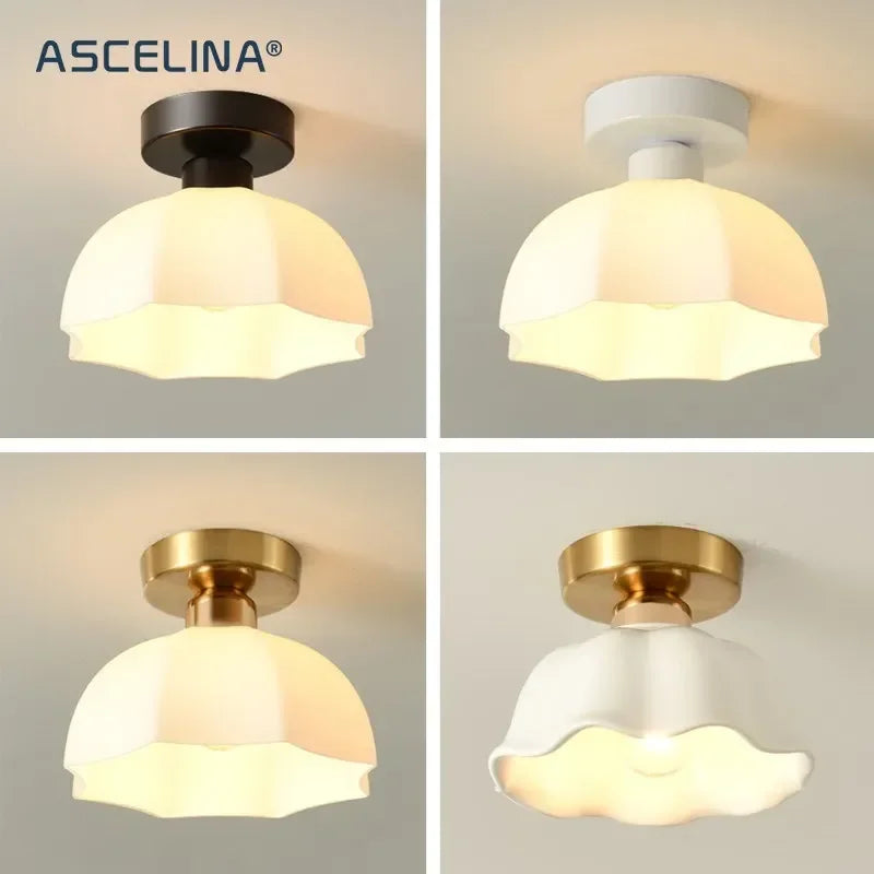 Plafonnier moderne à leds pour balcon et porche en verre - vue 3 sur 15