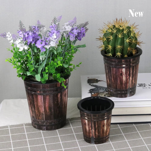 pot de fleurs en résine rétro pour culture hydroponique - vue 3 sur 7
