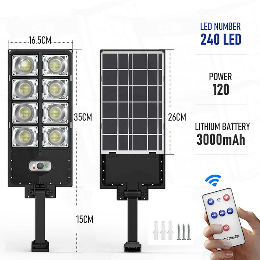 20000W Split Solar Street Light Outdoor Aluminum Solar Street Light Garden Sunlight House Remote Control Waterproof Wall Lamp - vue 32 sur 41